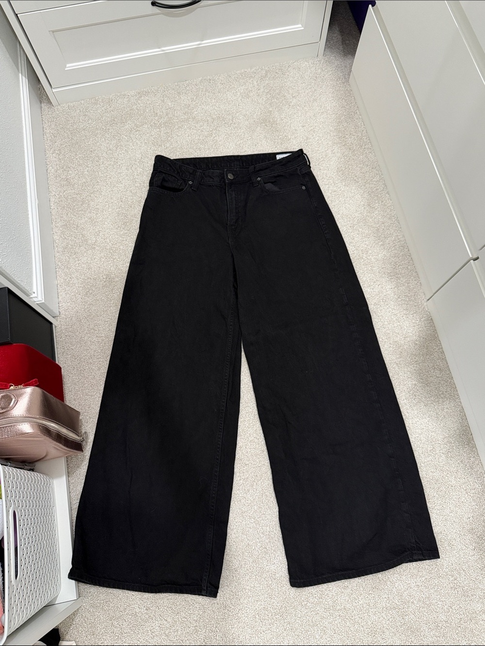 GAP Black wide-Leg baggy Jeans mid rise